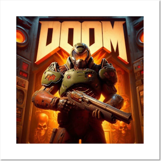 Doom Guy in 3D. Wall Art by The Doom Guy